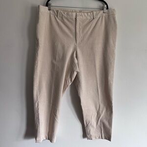 Uniqlo Cream Cropped Corduroy